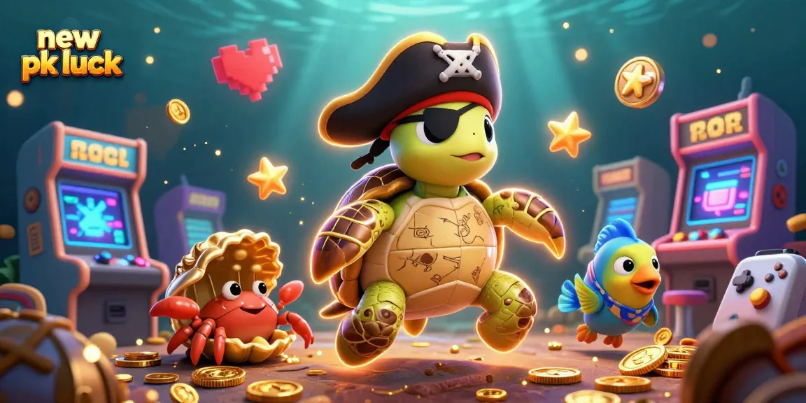 Join the excitement at new pk luck with a vibrant underwater casino scene of animated characters.