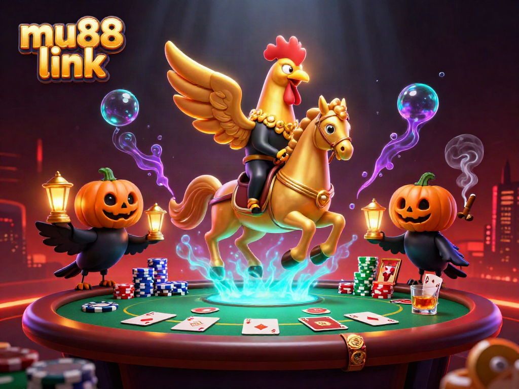 Experience the magic of mu88 link in this vibrant casino scene with vibrant characters and gameplay elements.