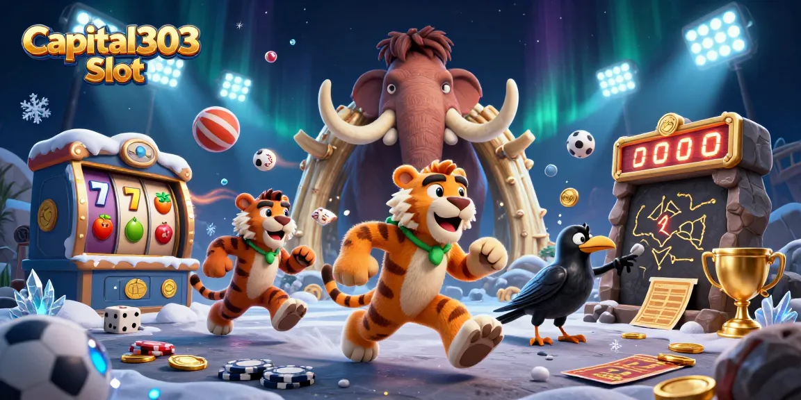 Spin the reels at Capital303 Slot with vibrant prehistoric casino theme and dynamic elements.