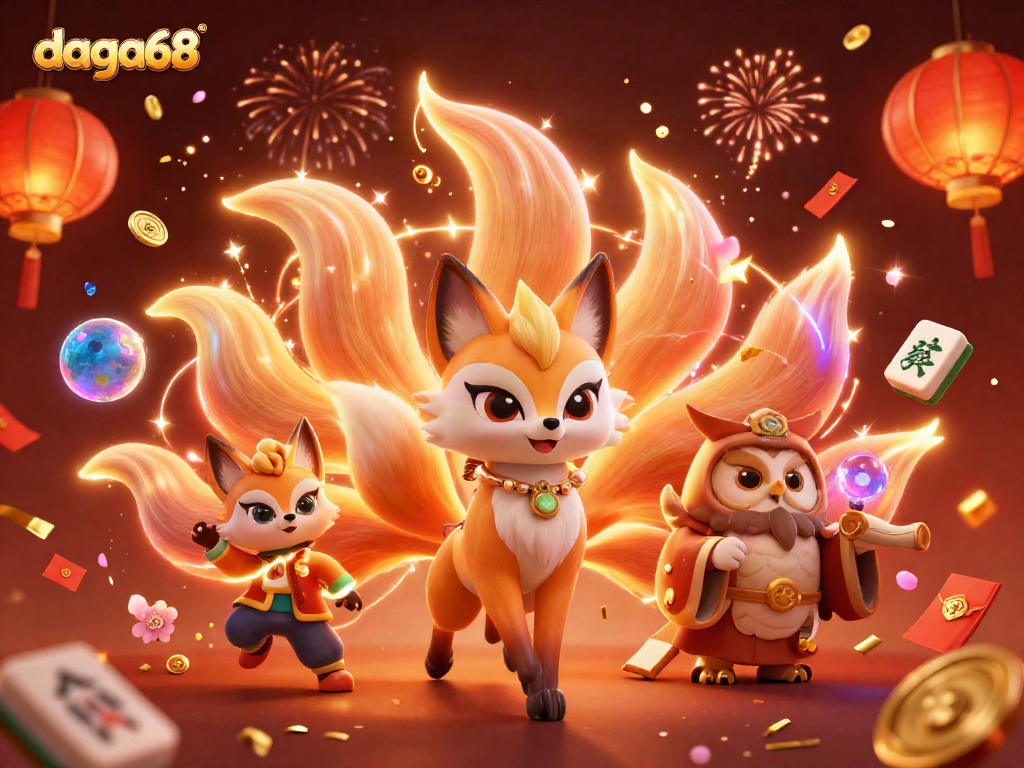 Daga68 captures vibrant casino spirits in a glowing celebration of luck, light, and fortune.