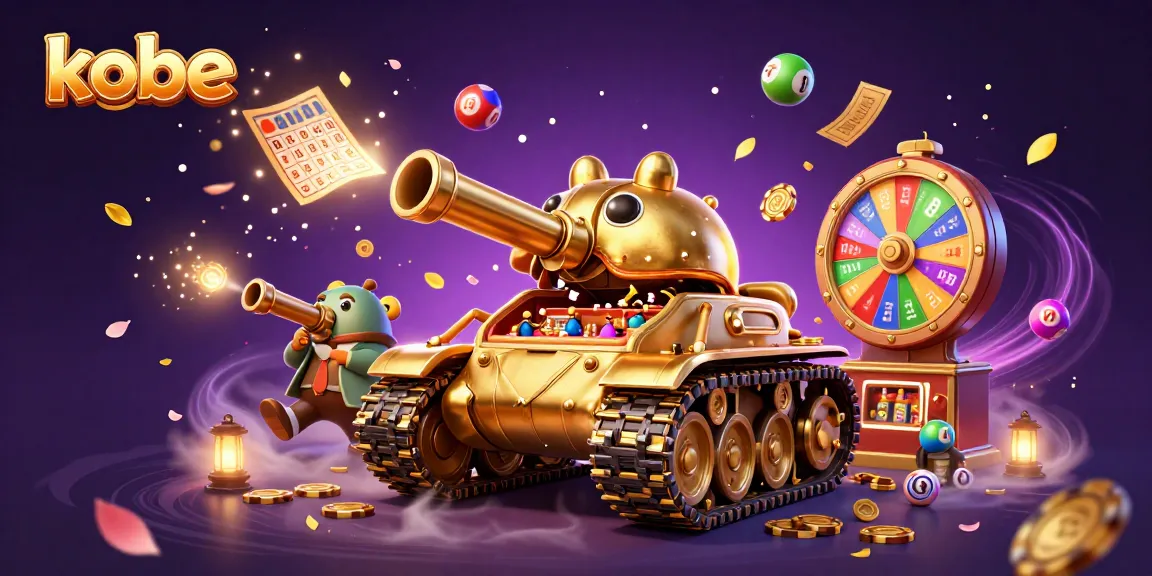 Engage with kobe's unique casino experience featuring a dynamic 3D beetle tank and vibrant lottery elements.