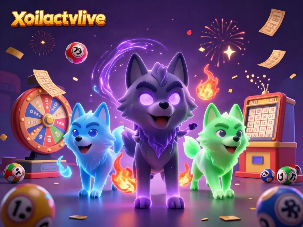 Experience intense gaming action with xoilactvlive's vibrant 3D wolves and lively gambling elements.