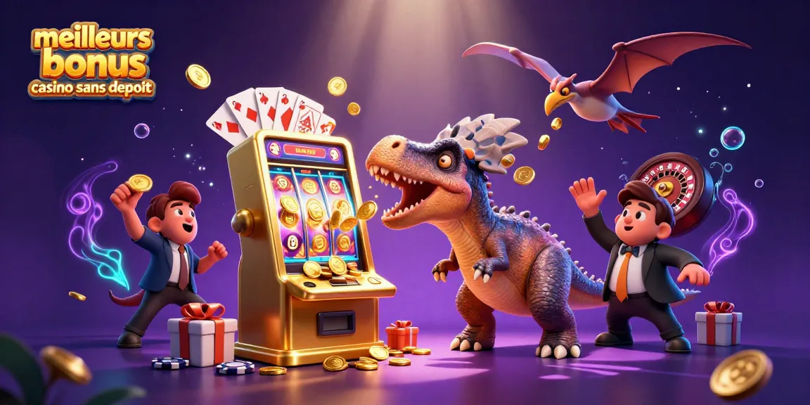 Découvrez les meilleurs bonus casino sans dépôt avec cette image dynamique et animée de jeux de casino.