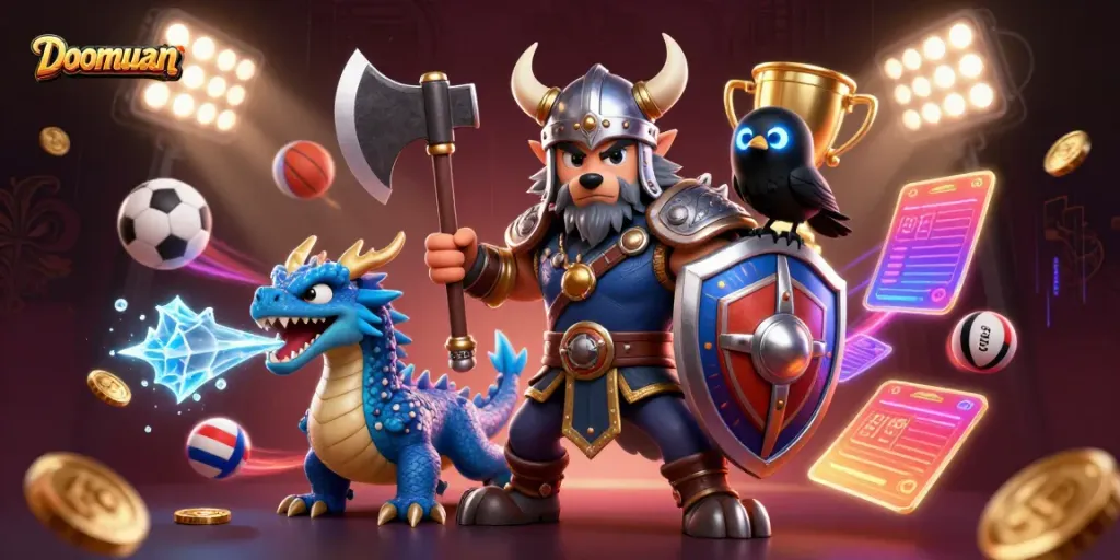 Doomuan brings excitement to sports betting with a Viking wolf warrior, fierce dragon, and dynamic betting elements.