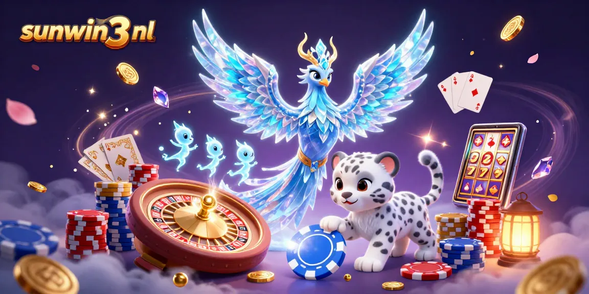 Experience the thrill at sunwin3 nl with our 3D illustration showcasing winning moments in vibrant casino action.