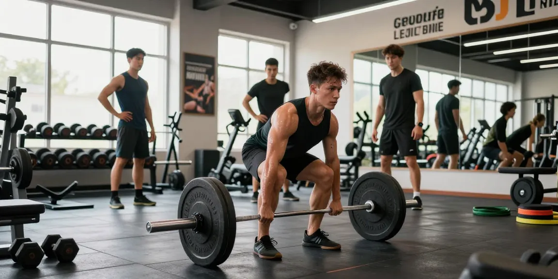 Athlete training at the Astera Shop's fitness center showcasing strength and determination.
