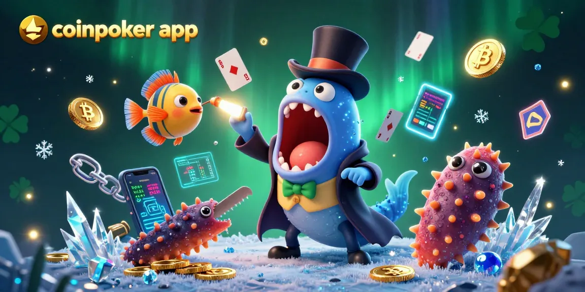 Découvrez la magie du jeu avec l'application CoinPoker, présentée par des personnages étonnants en 3D.