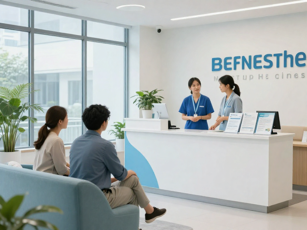 Private psychiatric assessment at a modern health clinic, showcasing compassionate patient care in a supportive environment.