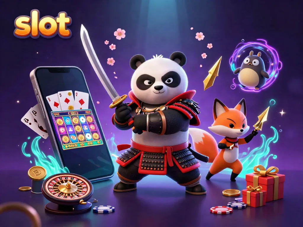 Spin to win at slots with dynamic 3D characters and rich casino elements.