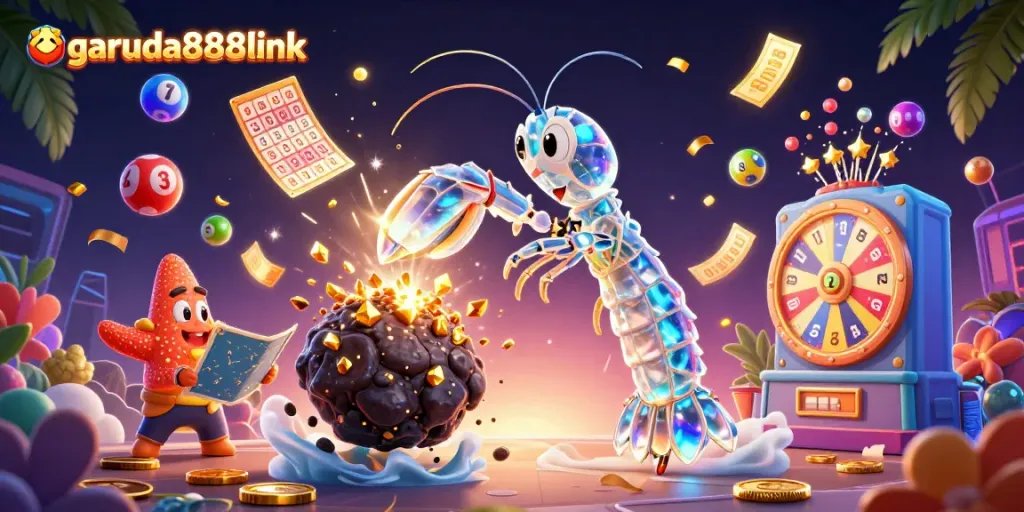 Experience the excitement of garuda888link with vibrant casino-themed visuals, including stunning game elements.