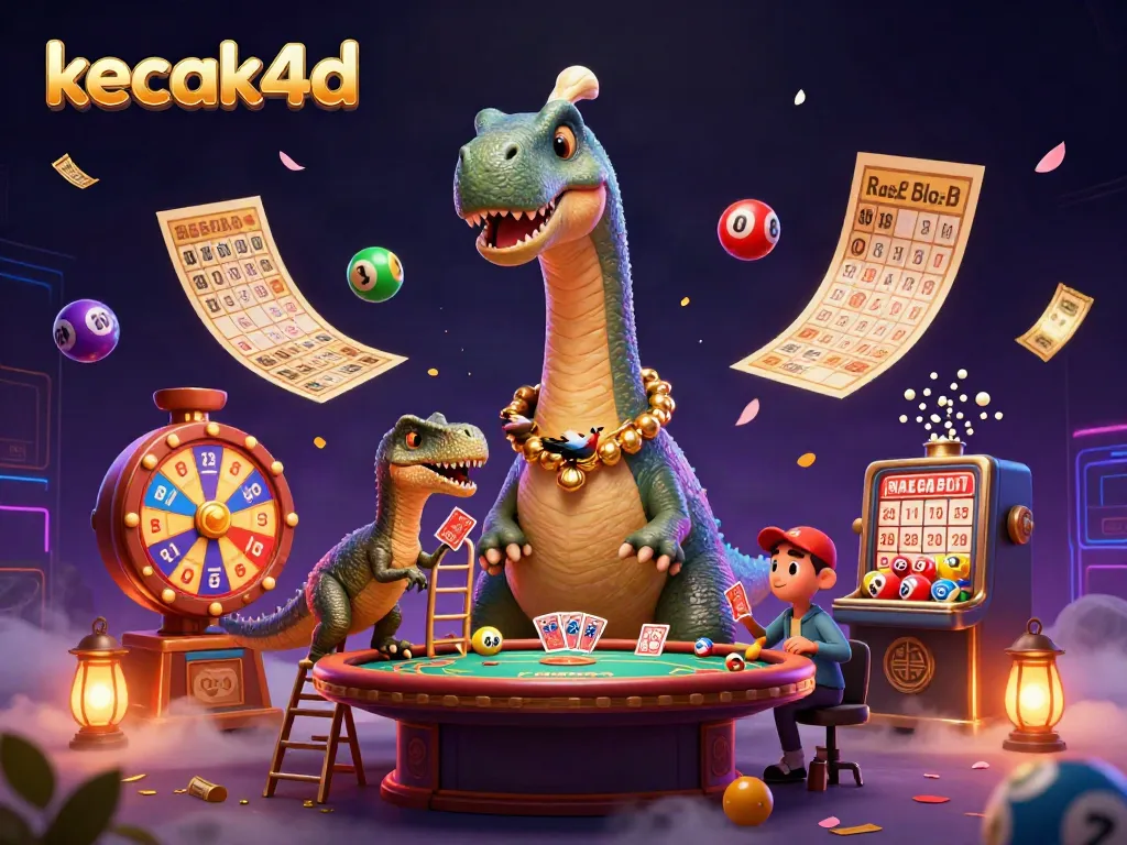 Experience excitement with kecak4d as a giant brontosaurus oversees thrilling casino games.