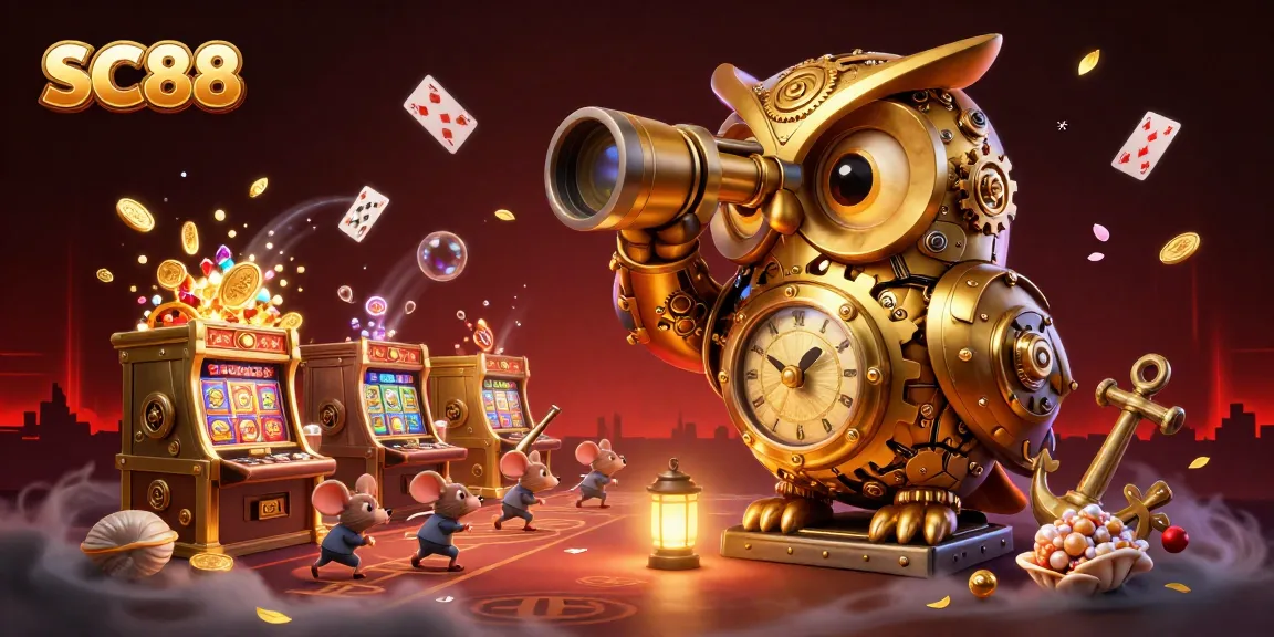 Experience SC88's exciting gaming atmosphere with vibrant characters and casino elements.