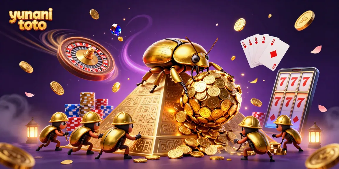 Experience thrilling gameplay at yunani toto with vibrant casino elements and golden treasures.