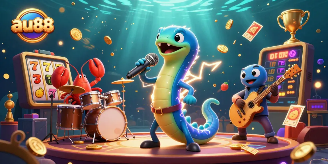 Experience the excitement of au88's underwater casino with vibrant characters and dynamic gaming elements.