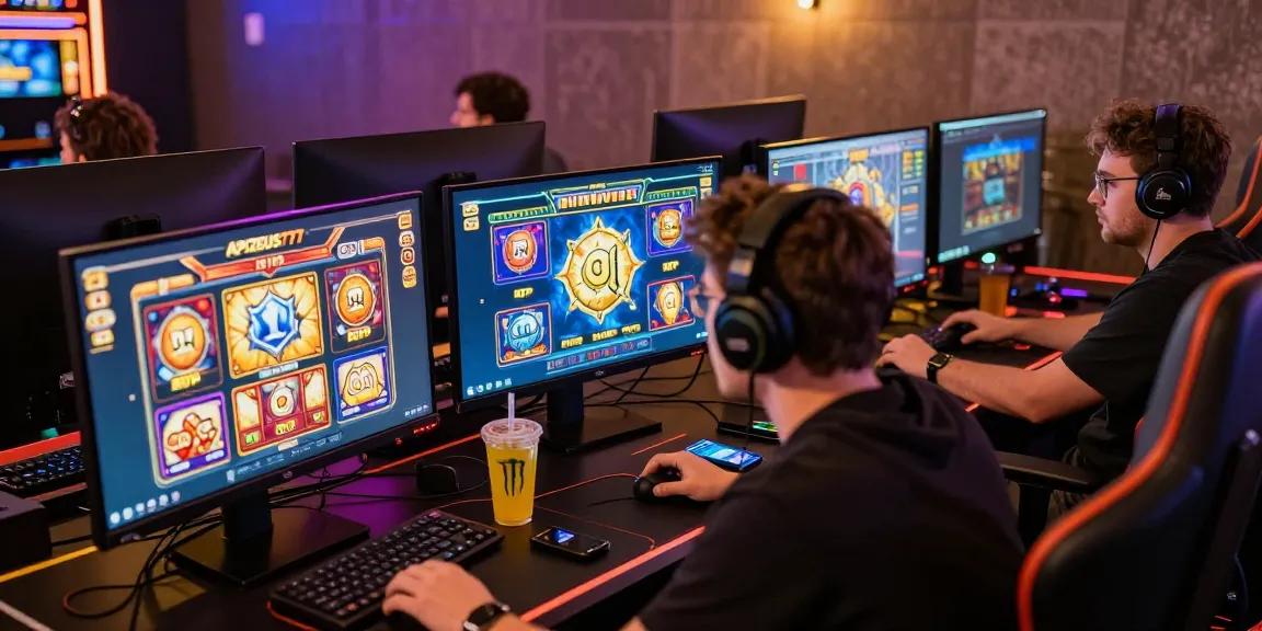 Exciting gaming setup showcasing situs judi slot experience with vibrant displays and engaging atmosphere.