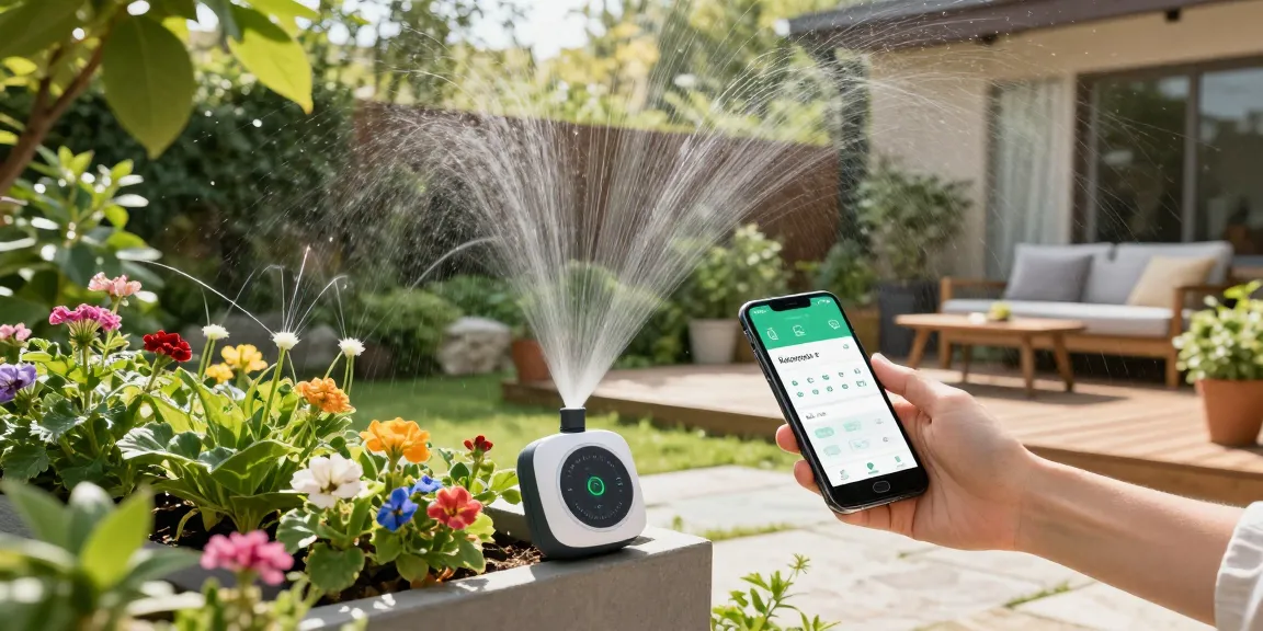 Using the rainpoint sprinkler timer to optimize watering in a lush garden