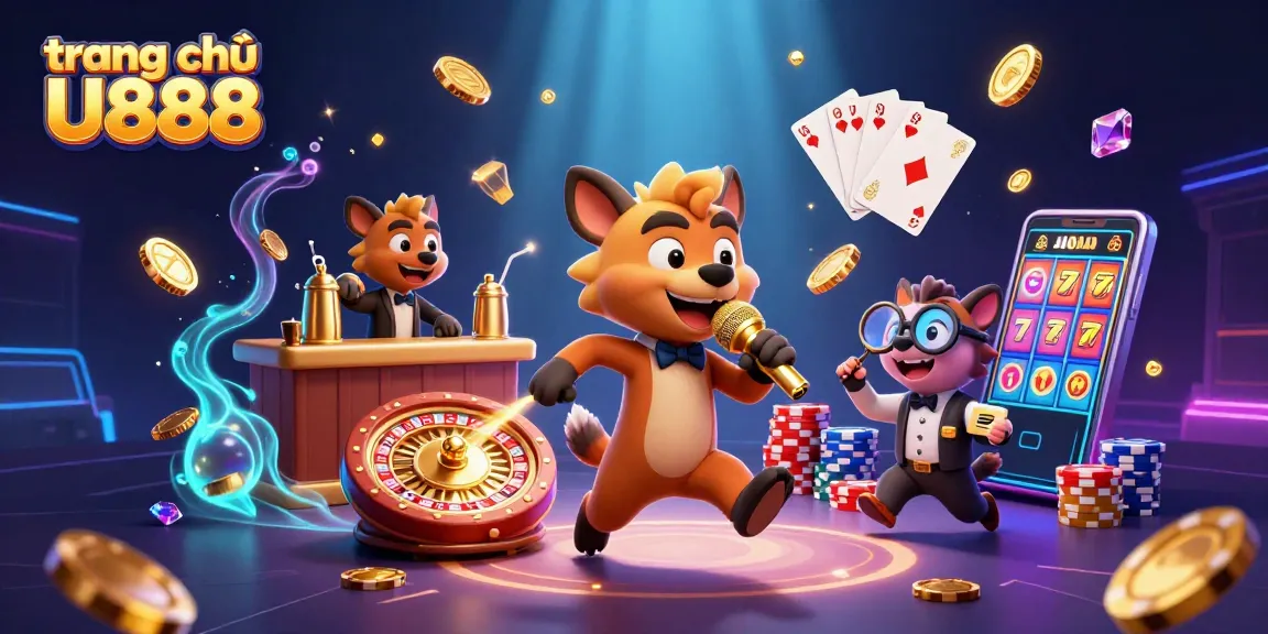 Experience the vibrant scenes of trang chủ U888 as hyenas embody casino life with excitement.