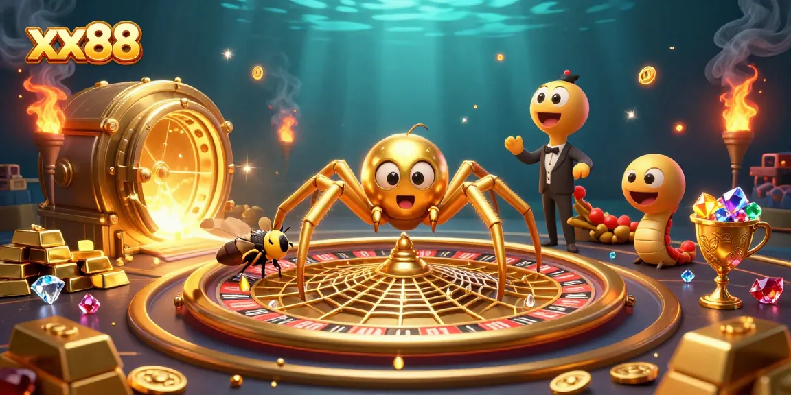 Experience thrilling betting action at xx88 with an engaging casino scene filled with lively characters.