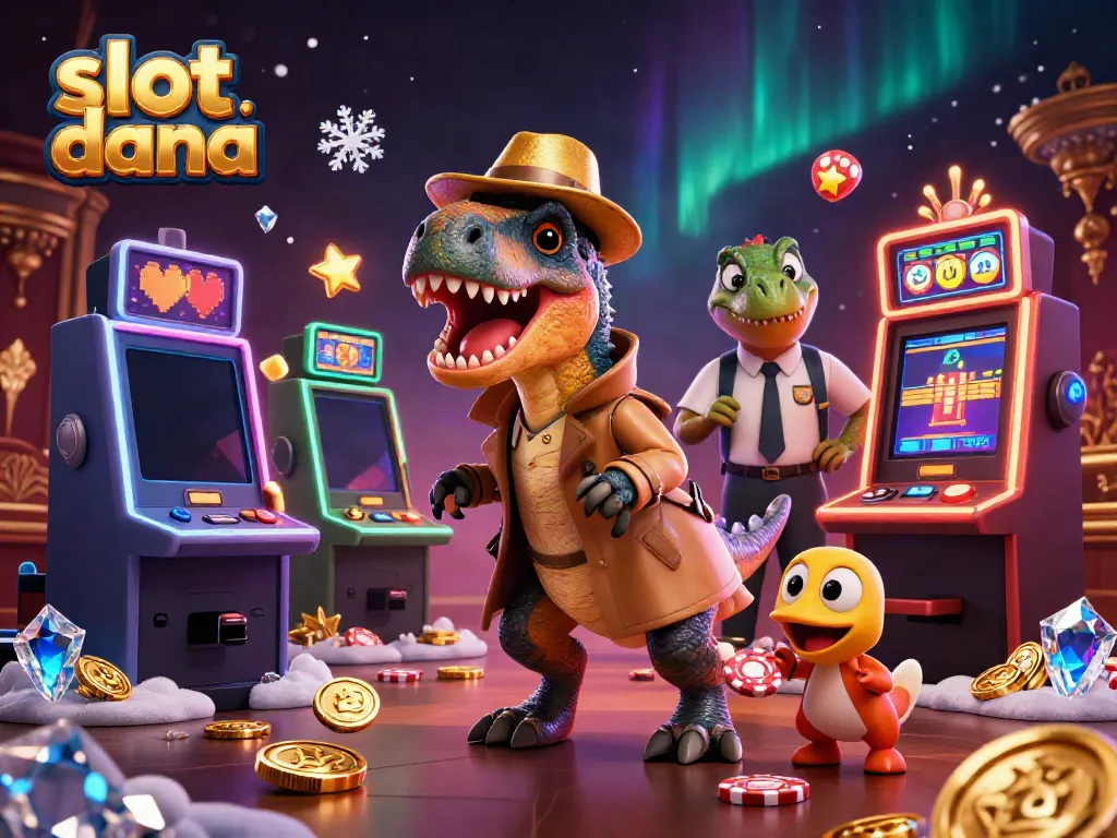 Memenangkan slot dana dengan velociraptor dan stegosaurus sebagai karakter perjudian di kasino