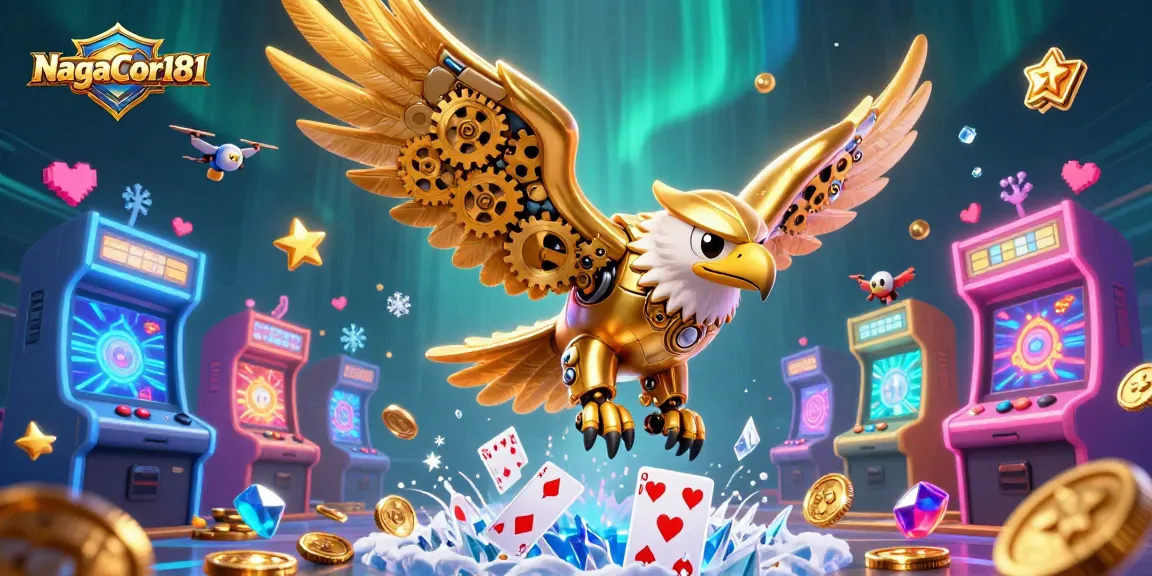 NagaCor181 offers immersive gameplay with colorful machines and stunning characters in a vibrant casino scene.
