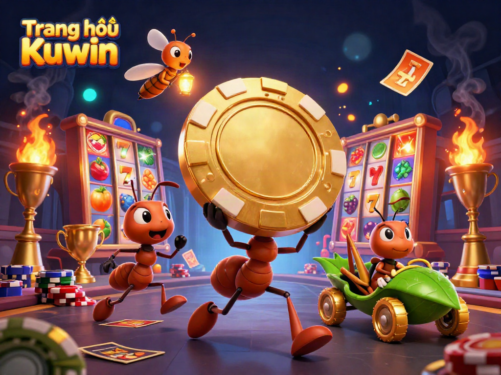 Engage with the thrilling world of Trang chủ Kuwin featuring a dynamic heist with cartoon ants and a grasshopper getaway.
