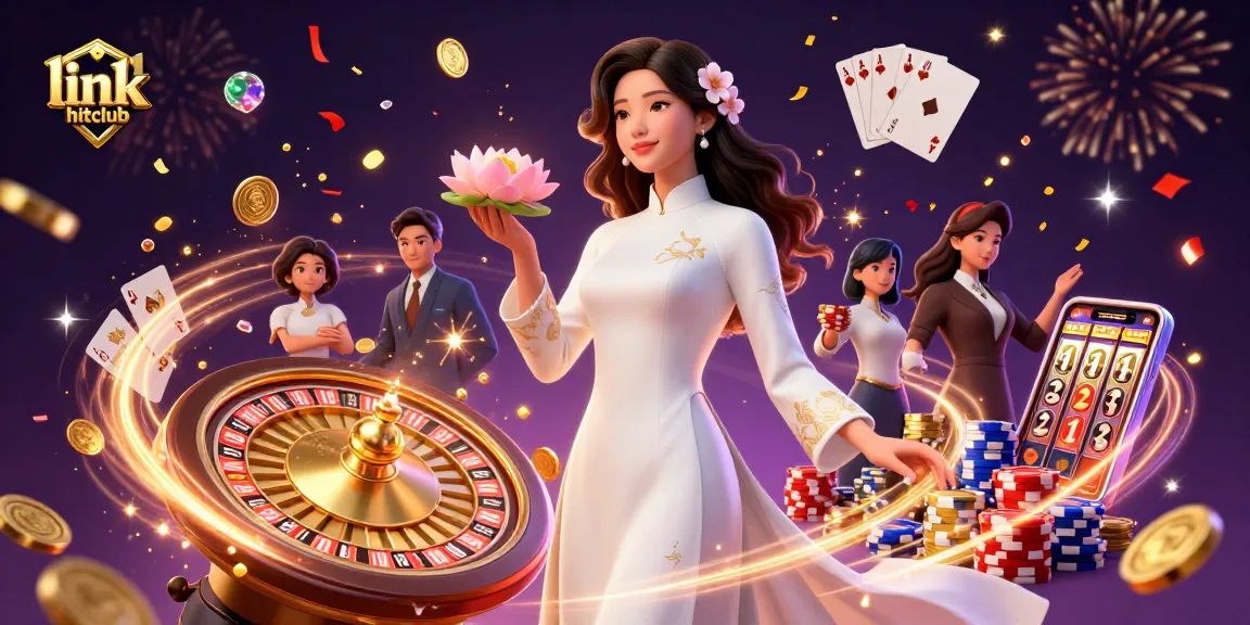 Immerse in the excitement of link hitclub with vibrant casino elements and elegant design.