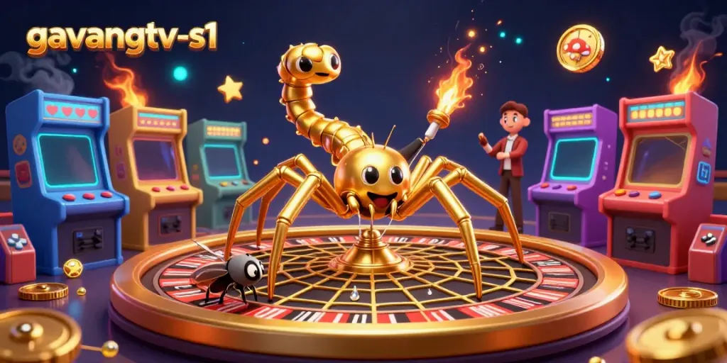 Place bets with gavangtv-s1 in a vibrant, cartoonish casino scene filled with game elements.