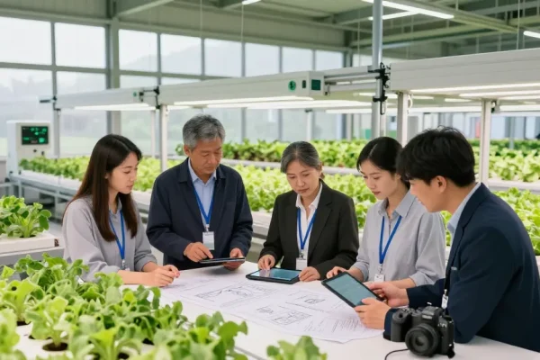 CIKA4D login team collaborating in innovative indoor agriculture facility