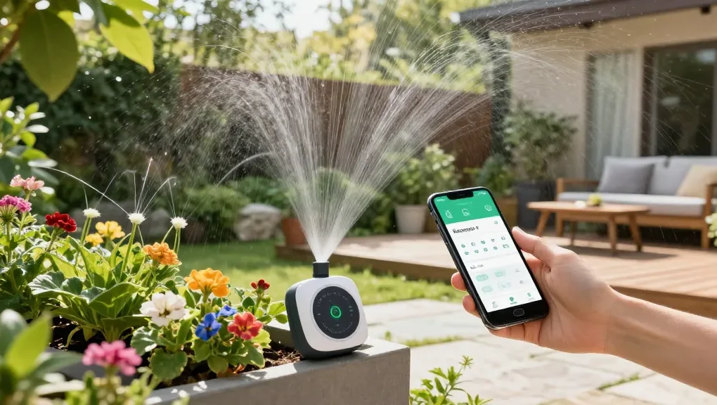 Using the rainpoint sprinkler timer to optimize watering in a lush garden