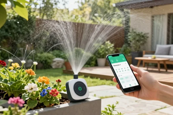 Using the rainpoint sprinkler timer to optimize watering in a lush garden